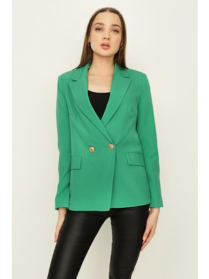 Select Moda Kadın Tek Düğme Kapamalı Blazer Ceket