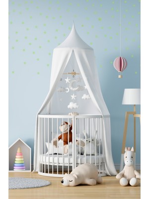 Artikel 150 Adet Fosforlu Mini Yıldız, Büyük Yıldız Yeşil Karanlıkta Parlar Duvar ve Tavan Çocuk Odası Süs Sticker