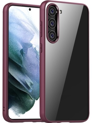 Casestreet Samsung Galaxy S23 Kılıf Alphin Impact Silikon Ultra Koruma Transparan Mürdüm