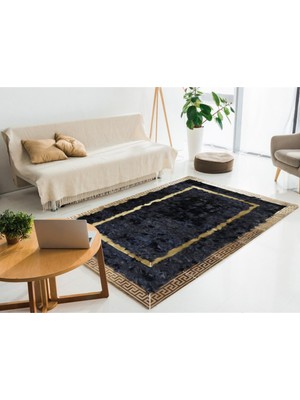 Dericibey Gold Varaklı Siyah Toskana Halı 120 x 180 cm