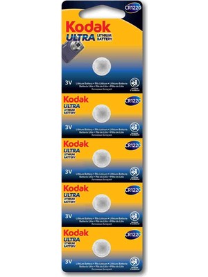 Kodak CR1220 3 Volt Ultra Lityum Para Pil Pakette 5 Adet Bulunur (30414389)