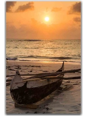 Madagaskar Gün Batımı Kanvas Tablo