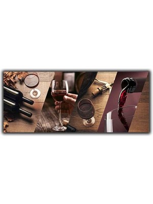 Şarap ve Kadehleri Kanvas Tablo