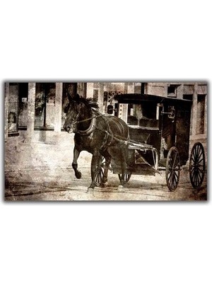 At Arabası Kanvas Tablo