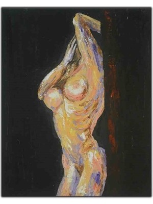 Sanalsal Nü Poz Çalışması Orijinal Yağlı Boya Tablo