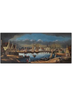 Istanbul Galata Kulesi Dev Orijinal Yağlı Boya Tablo