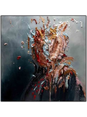 Insan Vücudu Yağlı Boya Dokulu Tablo