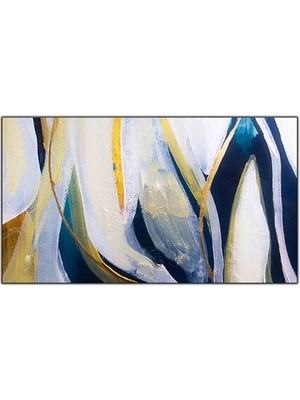 Soyut Gold Yamaç Yaglı Boya Dokulu Tablo