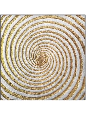 Soyut Spiral Desenler Yoğun Yağlı Boya Dokulu Tablo