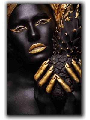 Afrıkalı Kadın Kanvas Tablo