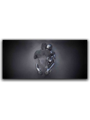 3D Gorunumlu Metal Cıft Sım Dokulu Kanvas Tablo