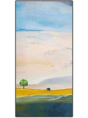 Fil ve Doğa Manzaralı Orijinal Yağlı Boya Tablo