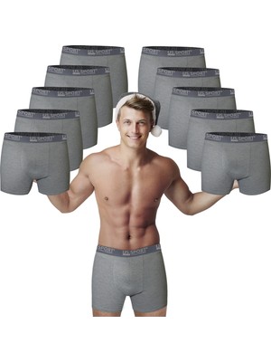 us.sport challenger 10'lu Premium Boxer, %100 Penye, Ultra Rahat, Uzun Ömürlü, Likralı, Pamuklu Boxer