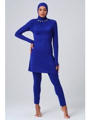 Alfasa Deniz Kabuğu Süslemeli Tesettür Mayo