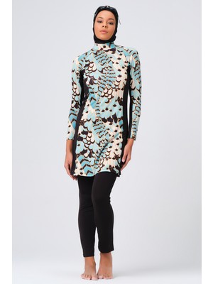 Alfasa Vadi Dikiş Süslemeli Tesettür Mayo