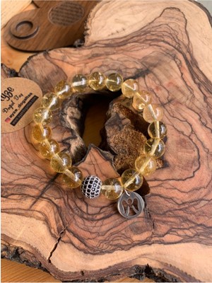 NehirTaş Sertifikalı   Sitrin Bileklik