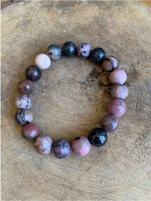 NehirTaş Sertifikalı   Rodonit Bileklik