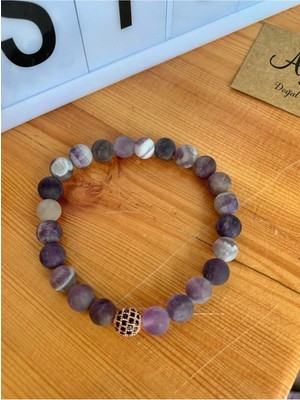 NehirTaş Sertifikalı   Ametist Bileklik