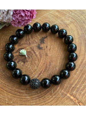 NehirTaş Sertifikalı   Siyah Turmalin Bileklik