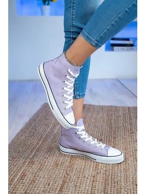 Bartrobel Kadın Bilekli Keten Spor Ayakkabı Lila