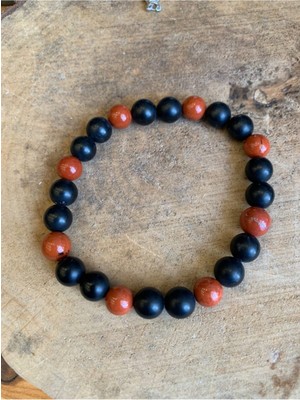 NehirTaş Sertifikalı   Oniks ve Jasper Bileklik