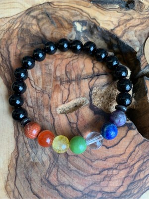 NehirTaş Sertifikalı   Oniks Çakra Bileklik