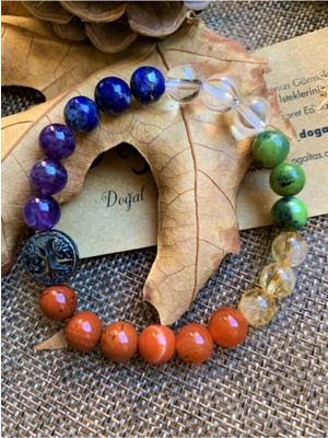 NehirTaş Sertifikalı   Çakra Bileklik