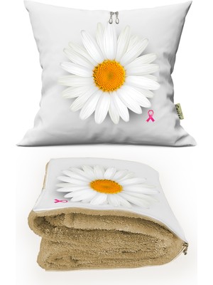 Caisya Home 8 Mart Kadınlar Gününe Özel Tv Battaniyeli Opsiyonel Dekoratif Kırlent Yastık