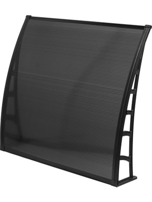 Gardenplast COSMOS Kapı Pencere Üstü Pratik Sundurma 105X120 - Siyah