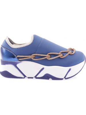 DGN 700-23Y Kadin Mega Kalin Taban Zincirli  Strech Detayli Sneakers Ayakkabi
