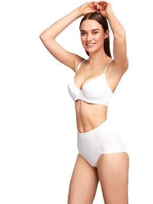 Kom Parah Beyaz Desteksiz Balenli  Sütyen