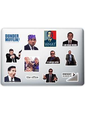 The Office Tasarımlı Laptop Notebook Tablet Telefon Sticker Set 10