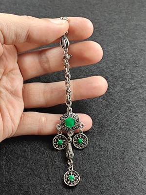 İskeçe Tesbih Usta İşçilikli Gümüş Kaplama Tesbih Püskülü