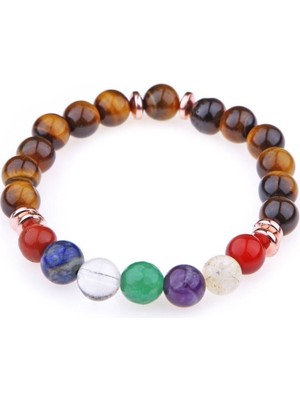 NehirTaş Sertifikalı   Doğal Taş Çakra Bileklik ( Akik Sitrin Ametist Kaplan Gözü Aventerun Lapis Kristal Kuvars )