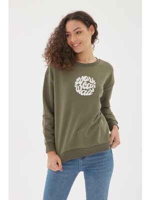 Fashion Friends 22K0580K1 Kadın Baskılı Sweatshirt