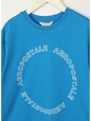 Aeropostale Baskılı Saks Erkek Çocuk T-Shirt 23SAB-10