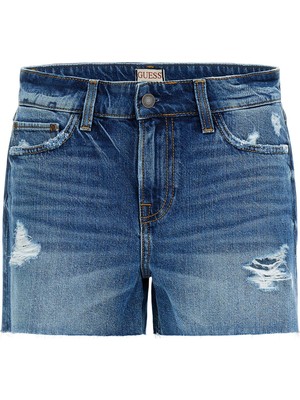 Guess Normal Bel Normal Turuncu Kadın Denim Şort W3GD20D4ZN1BOO1