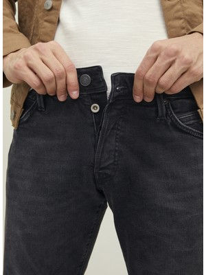 Jack & Jones Normal Bel Regular Fit Siyah Erkek Denim Pantolon 12245056_JJICLARK Jjfox Jos 147