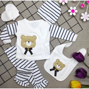 Baby Kids Colors Süzene Ayıcık Lüks Yeni Doğan Hastane Çıkış Zıbın Seti