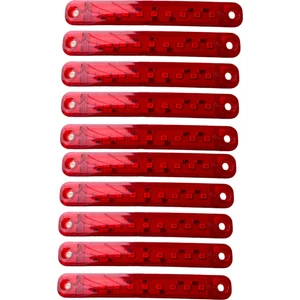 9 Ledli Parmak LED 10 Adet Kırmızı