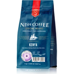 Nish Kahve Filtre Kahve Nish Özel Seri Kenya 1 Kg Kağıt Filtre İçin Çekilmiş
