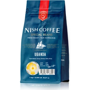 Nish Kahve Filtre Kahve Nish Özel Seri Uganda 1 Kg Kağıt Filtre İçin Çekilmiş