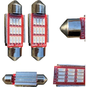 Ek Tuning Sofit 12 Led 36Mm Kırmızı