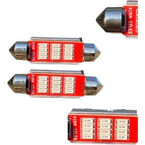 Ek Tuning Sofit 12 Led 41Mm Kırmızı
