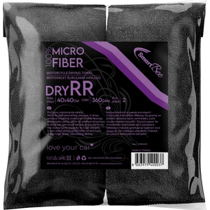 Dryrr 2’li Motosiklet Kurulama Havlusu 40 x 40 Cm 360GSM Siyah