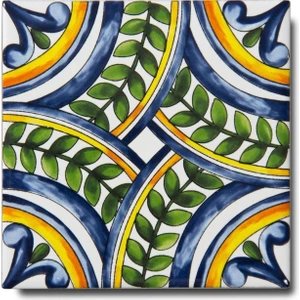 Ikbal Çini Seramik 10X10 Desenli Tepsi Karosu 5'li 1 Paket ICS132