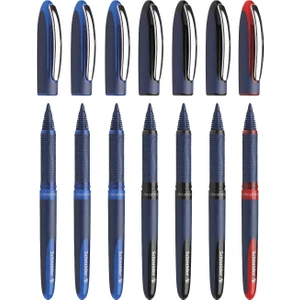 One Busines 0.6 mm Roller Imza Kalem 3 Mavi 3 Siyah 1 Kırmızı