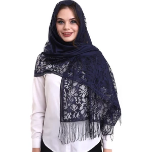 İhvan Online Narin Pamuk Tül Şal Mor 60X160