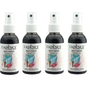 Siyah Sprey Kumaş Boyası 100ML 4lü Set