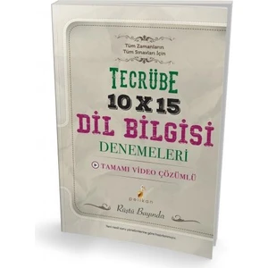 Pelikan Yayınları Tecrübe 10X15 Video Çözümlü Dil Bilgisi Denemeleri